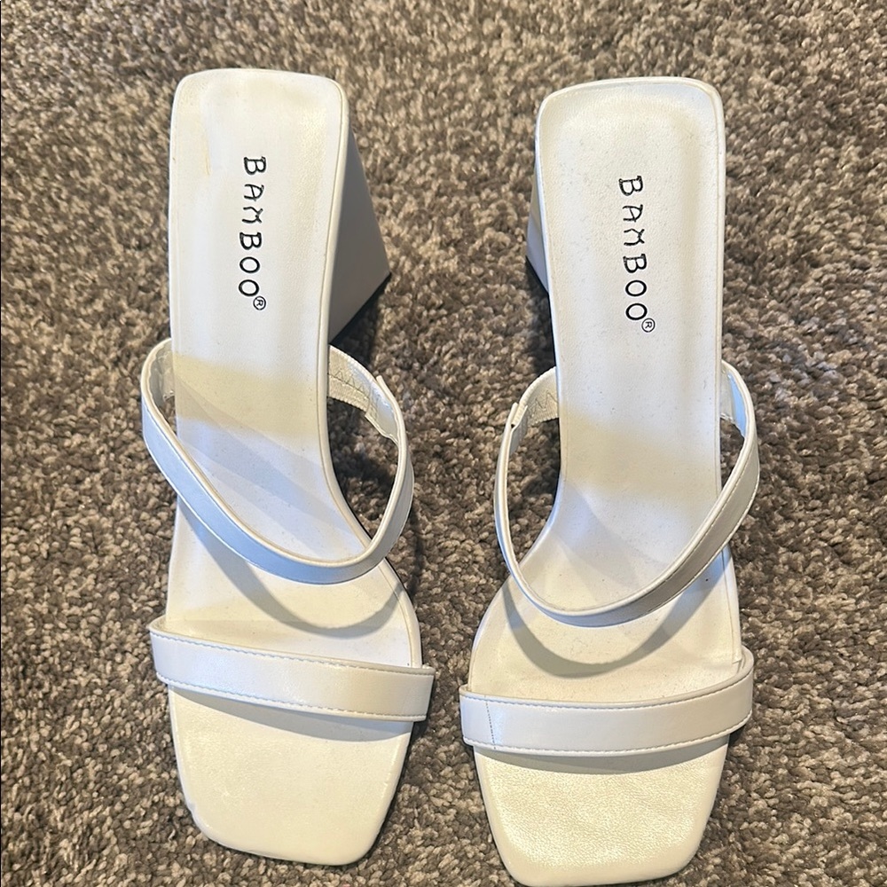Bamboo Women's White Sandals